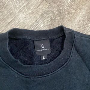 Born X Raised Black Crewneck Sweater